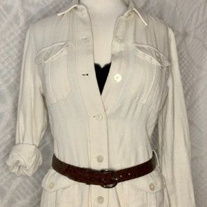 Chaps from Ralph Lauren Off White Jacket with Belt
